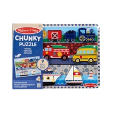 Melissa & Doug & Doug Safari Animals,Farm Animals,Vehicles Wooden Chunky Puzzle , Educational Screen Free Activity For Toddler, Preschoolers And Kids Ages 2+ - FSC Certified - Multicolor - View 13