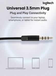Logitech H111 Stereo Headset With Microphone 3.5mm Wired Over-Ear Headphone For Customer Service - View 5