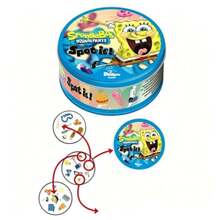 DOBBLE Fun Matching Cards - Visual Reaction Game Cards - Play With Family And Friends & Quick Matching Card Game - Tin Box For Family Gatherings - Multiplayer Fun, Party Decorations, Themed Box, Card Game - Multicolor - View 1
