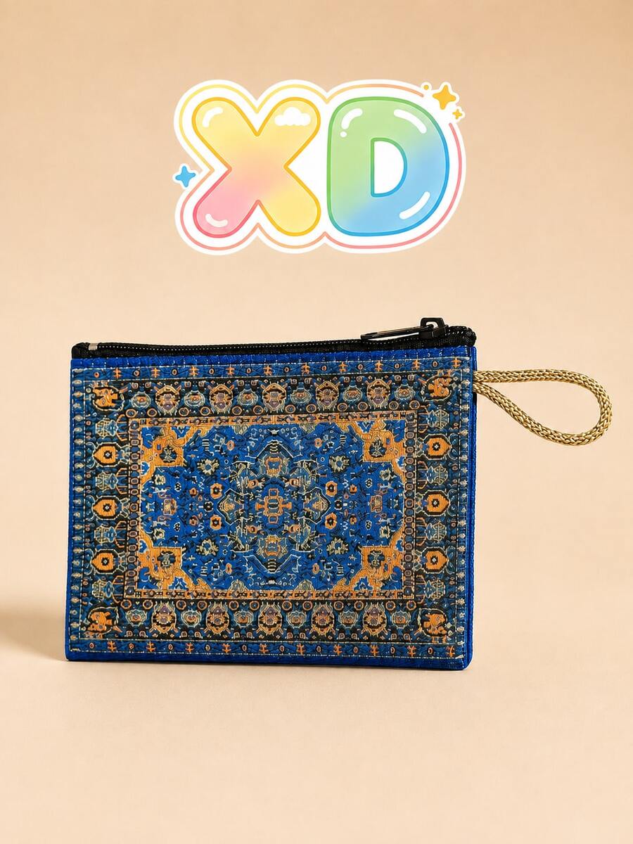 XD 中東復古鍍金刺繡兒童錢包,女童多層硬幣收納包,便攜易攜帶,適合阿拉伯小女孩的實用節日禮物 - 彩色 - 查看 1
