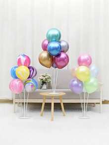 1 Set/2 Set Tiang Penyangga Balon Berdiri Bebas, Dapat Menopang Banyak Balon, Cocok Untuk Pernikahan, Pesta Ulang Tahun, Upacara Wisuda, Berbagai Perayaan Hari Raya dan Dekorasi serta Penciptaan Suasana Pesta Perjamuan - Satu ukuran cocok untuk semua. - View 7