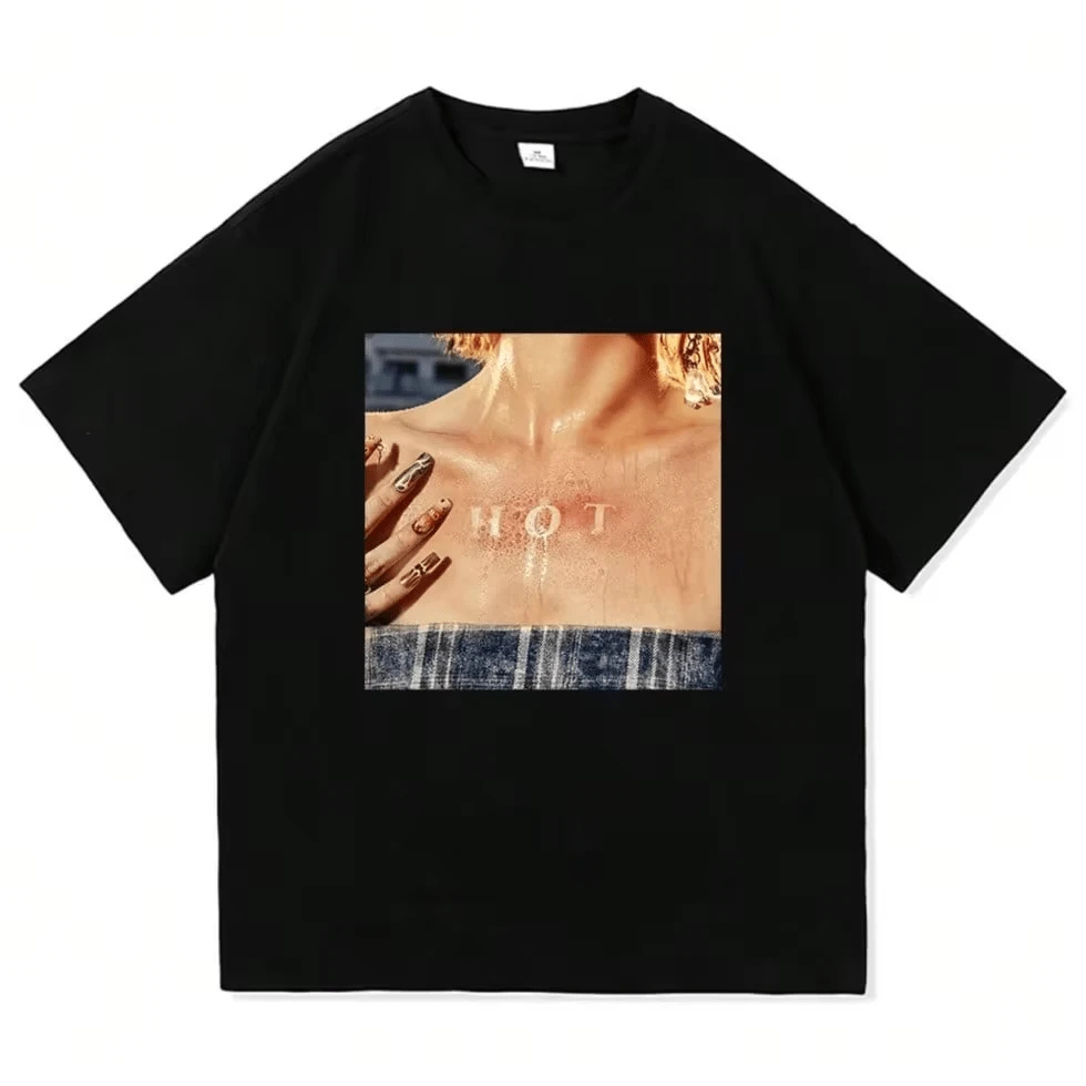 LeS Popular Album T-Shirt, Harajuku Unisex Stil, Reine Baumwolle Fan Geschenk, Top, Damen Tops, Tops, Unisex - Schwarz - Übersicht 1