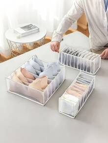 3/1pc Washable Multi-Purpose Underwear & Socks Storage Set, Closet Organizer, Drawer Divider, Foldable Storage Bag, Efficient Closet Storage, Divided Storage Box, Home Decor, College Essentials, Storage Organizer Cabinet, Home Decor & Accessories, Home Essentials - Multicolor - View 7