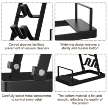 Lislark Vacuum Cleaner Rack, Freestanding Handheld Vacuum Cleaner Storage Rack, Storage Rack, Organization Rack, Open Rack Design Suitable For Vacuum Cleaners, Multifunctional Rack I Vacuum Cleaner Rack I Vacuum Cleaner Stand I Upright Vacuum Cleaner - Black Upgrade - View 9