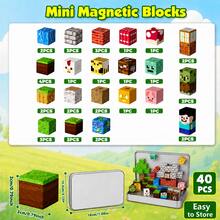 80pcs Kids Magnetic Building Blocks - 3D Construction Magnetic Blocks Set, Mini Travel Portable Building Blocks Tin Box, STEM Sensory Game Puzzle, Enhance Children's Cognitive And Focus Skills, Perfect Educational Gift For Boys And Girls - Multicolor - View 12