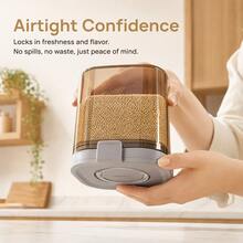 1pc Light-Proof Moisture-Proof Milk Powder Airtight Storage Box With Timer, Sealed Grains/Seasoning Storage Jar, Spoon And Powder Separation, Travel Milk Powder Storage Container - Multicolor - View 7