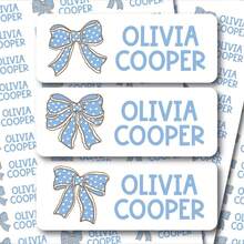 Christmas Gifts/Christmas Classroom Decor/Back To School/Party Decorations 45/60/120/240/360/480pcs Premium Transparent Name Stickers - Customizable PET Labels For School Supplies, Office Decor And Personalized Organization, Office Decor Stickers | Customizable Sticker Labels, Water Bottle Stickers - Bow Sticker Style - View 3