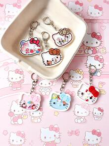 Sanrio Hello Kitty Charms For Jewelry Making, Shaker Acrylic Keychain New Quicksand Charm Bag Purse Car Key Accessory DIY Handcraft Pendant For Friend - Charms - View 6