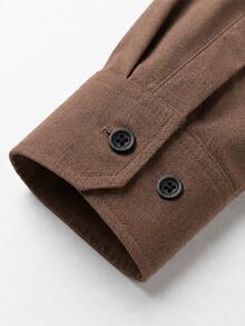 Men's Casual Vintage Western Vacation Shirt - Brown - View 6