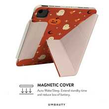 UMBAUTY Pink Fan Pattern & Palm Tree Stripe Protective Case, Magnetic Detachable Y-Fold Shockproof Cover, Compatible With IPad Mini 6/7, Air 2/3/4/5/11/13, 5/6/7/8/9/10/11, Pro 10.5/11/12.9, Perfect For Valentine's Day, Back To School, Office, Christmas, Halloween, Thanksgiving Holidays, Best Gift For Girlfriend, Perfect Wedding Season Gift, Minimalist Star Campus Office Holiday Aesthetic - Multicolor - View 5