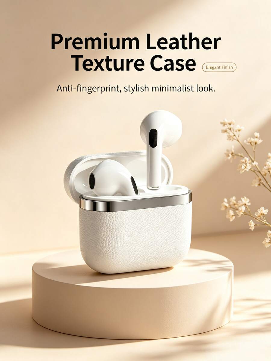 TWS True Wireless In‑Ear Earbuds, Bluetooth 5.3 Earphones With Touch Control, Long Playback Time, Hi‑Fi Stereo Sound, Built‑In Mic For Clear Calls, Ergonomic Comfort Fit For Daily Use - White - View 1