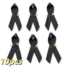 10pcs Multi-Color Awareness Ribbon Pins With Safety Pins - Satin Breast Cancer & Cause Support Brooches For Charity Events, Fundraisers & Remembrance Days - Ribbon Pin - View 18