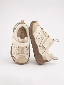 Balabala Toddler First Walker Shoes, Breathable Mesh Knit Athletic Sneakers, Soft Sole Anti-Slip, Suitable For Boys And Girls - Camel - View 1