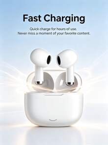Compact Portable TWS Wireless Earphones, Smooth Touch Operation, Clear Call Performance, Long Playback Duration, Universal Compatibility For Smartphones - White - View 13