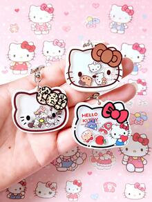 Sanrio Hello Kitty Charms For Jewelry Making, Shaker Acrylic Keychain New Quicksand Charm Bag Purse Car Key Accessory DIY Handcraft Pendant For Friend - Charms - View 3