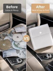 汽車CD收納盒 12片裝便攜式CD收納盒 磨砂PP材質 CD/DVD收納袋 扣合式光碟整理盒 緊湊型汽車配件 居家辦公旅行通用 音樂電影遊戲光碟收納 - 查看 6