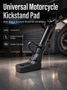 Pelindung Pijakan Samping Sepeda Motor Universal, Bantalan Penyangga Samping Silikon Hitam Anti Selip dan Tahan Aus, Pelindung Pedal Pijakan Samping yang Diperbesar, Cocok untuk Sepeda Motor, Sepeda Listrik, dan Aksesori Modifikasi Skuter Listrik - A - View 6
