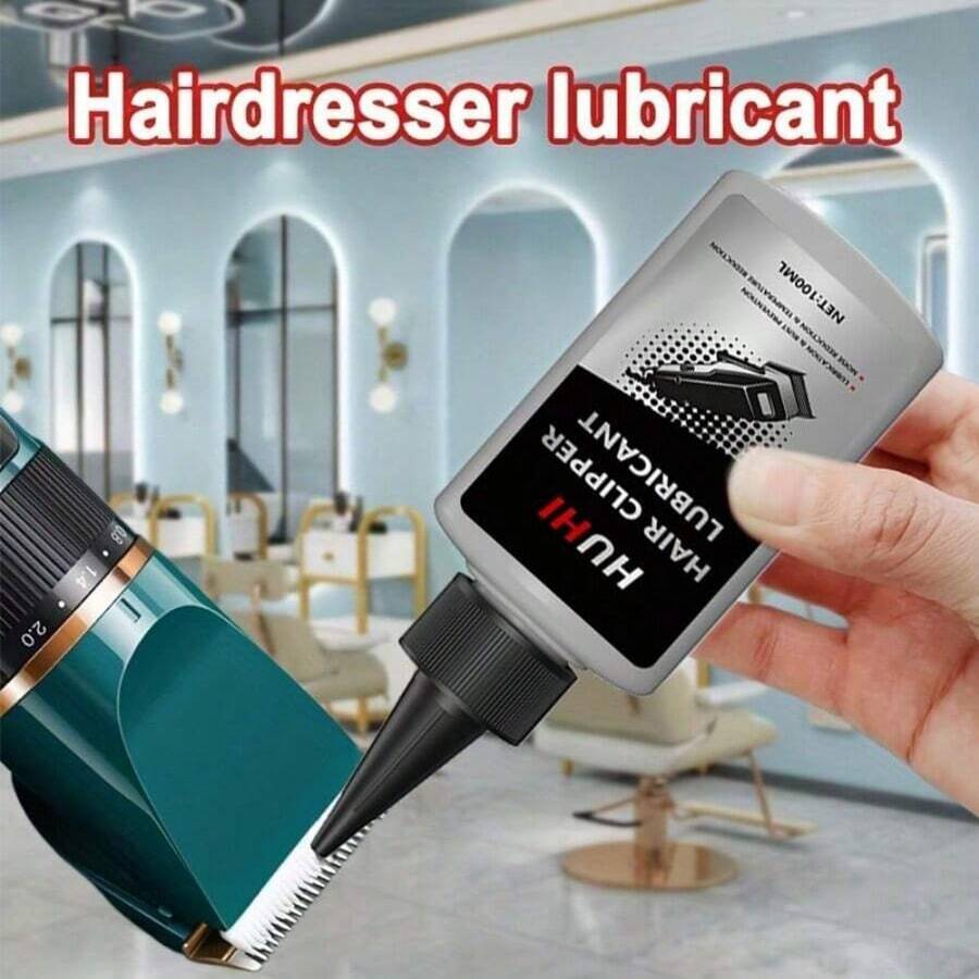 Pelumas Pisau Cukur Rambut Profesional, Minyak Pelumas Pisau Cukur, Cocok untuk Gunting, Pemangkas, dan Cukur Listrik, Mencegah Penuaan dan Oksidasi, Perlengkapan Alat Tata Rambut - 100ml + handuk - View 1