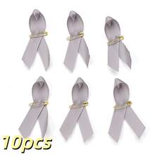 10pcs Multi-Color Awareness Ribbon Pins With Safety Pins - Satin Breast Cancer & Cause Support Brooches For Charity Events, Fundraisers & Remembrance Days - Ribbon Pin - View 14