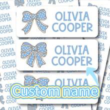 Christmas Gifts/Christmas Classroom Decor/Back To School/Party Decorations 45/60/120/240/360/480pcs Premium Transparent Name Stickers - Customizable PET Labels For School Supplies, Office Decor And Personalized Organization, Office Decor Stickers | Customizable Sticker Labels, Water Bottle Stickers - Bow Sticker Style - View 2