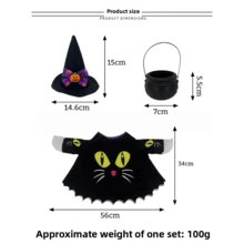 23 Inch Porch Goose Costume Halloween Black Cat Witch Pumpkin Barrel Holiday Party Goose Costume - Black - View 5