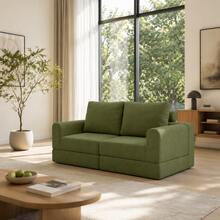 Foldable Convertible Sofa Bed, Multifunctional Armchair Bed With Memory Foam And Back Support – Portable Futon Sofa For Living Room, Bedroom, Or Small Spaces, Green - Olive Green - View 2