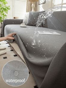 1pc Universal Sofa Cover - Fits Single, Loveseat, 3-Seater And 4-Seater Sofas, Machine Washable, Modern Home Decor - Grey - View 2