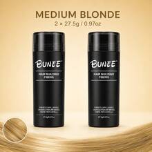 BUNEE Hair Fiber Powder 27.5g 2pcs Set, Natural Coverage For Thinning Hair And Bald Spots, Suitable For Baldness/Low Hair Volume, Natural Look, Unisex Portable Pack - Multicolor - View 12