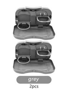1pc Multifunctional Folding Car Seat Back Tray Table, Car Rear Seat Tray Board With Cup Holder/Drink Holder And Small Item Storage Area, Suitable For Most Car Front Seat Backs, Children's Meal Tray, Beverage Cup Holder, Snack Storage, Temporary Laptop Office And Travel Rear Seat Use - A - View 15