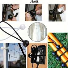 4/8/12/16/20/24Pcs Heavy Duty Nylon Elastic Rope, Used For Tent Stakes, Camping Equipment And Outdoor Gear, Durable And Flexible Heavy Duty Rope For Secure Fastening, Camping Essential - Resistance Band - View 8