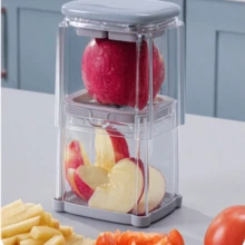3-In-1 Slicer/Dicer, Multi-Functional Vegetable And Fruit Cutter/Dicer Separator, Kitchen Vegetable Cutter, Multi-Functional 3-In-1 Vegetable Cutter, Slicer/Dicer Separator, Manual Kitchen Cooking Tool, Kitchen Potato And Onion Cutter - /Random Color - View 1