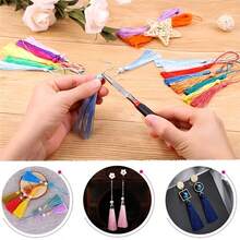 20/50/100pcs 13cm/5in Silky Thread Tassel Bookmarks With 2in Rope Loop And Small Chinese Knot, Suitable For Jewelry Making, Souvenirs, Bookmarks, DIY Craft Accessories - 13cm Lotus Root Starch - View 6