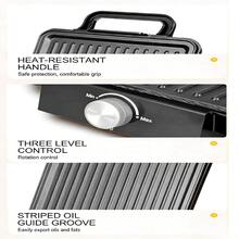 SOKANY 08143 Household Electric Griddle, Multi-Function Electric Griddle, 1500W Double-Sided Heating, 3-Level Temperature Control, Non-Stick Coating, Easy To Clean, Suitable For Home, BBQ Party, Steak Cooking And Other Scenarios - Black - View 8