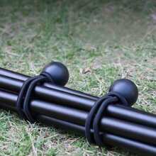 4/8/12/16/20/24Pcs Durable Flexible Heavy Duty Black Nylon Elastic Rope, Used For Tent Stakes, Camping Gear And Outdoor Equipment, For Secure Fastening, Camping Essential, Functional Design, Craft Rope - Resistance Band - View 5