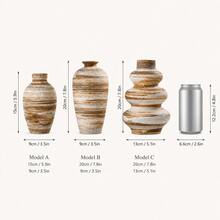 Modern Minimalist Brown Handmade Ceramic Vase, Home Decor Accessory, Creative Gift For Living Room, Study, Desk, Birthday, Graduation, Housewarming - Brown - View 8