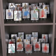 50pcs/25pcs/10pcs Multi-Purpose Transparent Display Stand, Thick Solid Backboard Triangular Stable Structure, Compact Size For Easy Placement, Suitable For Displaying Coins, Commemorative Coins, Trading Cards, Sports Cards And Other Cards - Multicolor - View 6