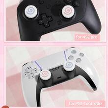 IINE Silicone Joystick Caps, Compatible With Switch 2/NS2/Switch2/Switch2 Pro Controllers/PS 5 Controllers, Game Controller Thumb Joystick Caps, Cute Gaming - View 3