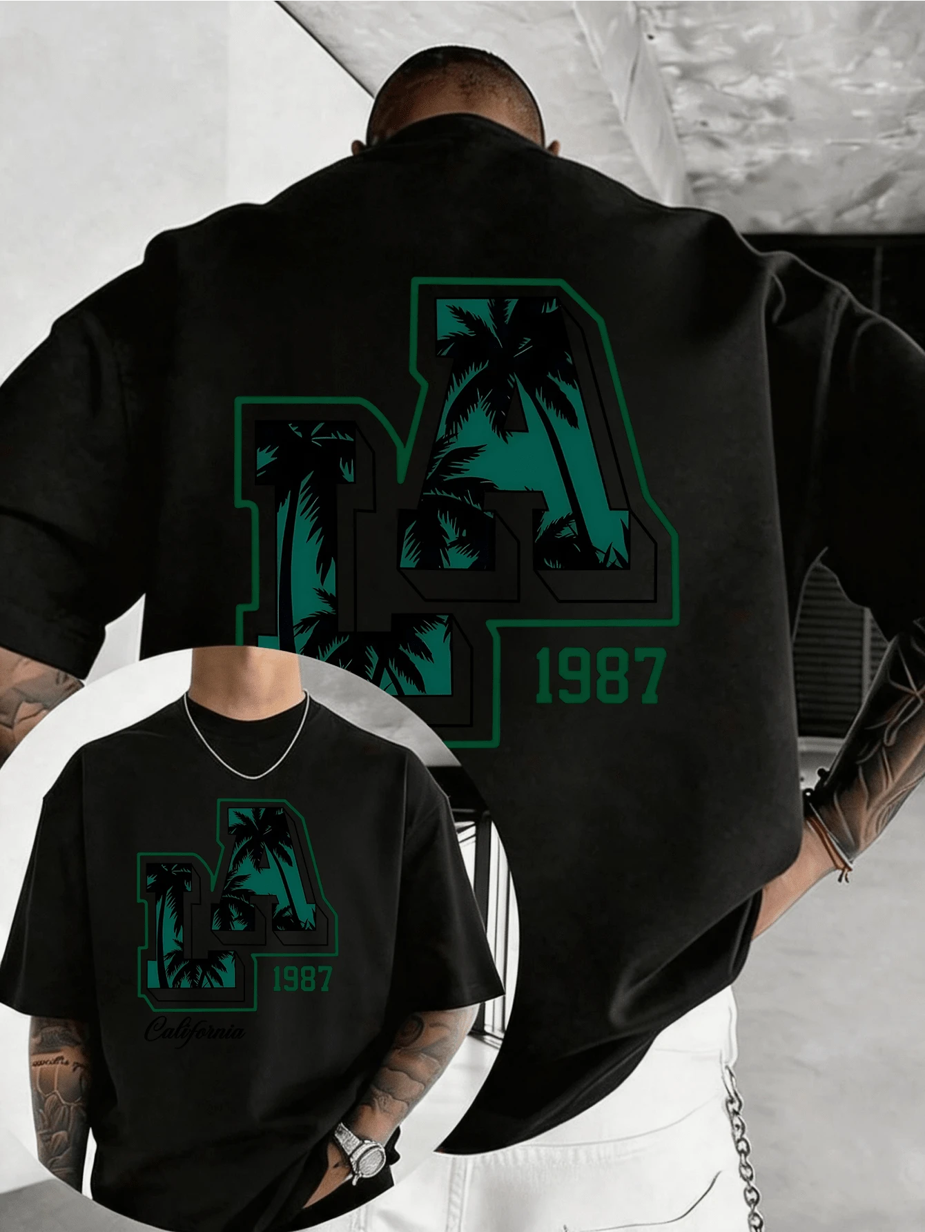 Camisetas de hombre - Negro - Ver 1