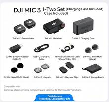 Mikrofon lavalier nirkabel mini, sempurna untuk wawancara, siaran langsung, vlog, dan perekaman video. Terhubung langsung ke ponsel atau kamera Anda melalui Bluetooth untuk pengurangan kebisingan dan DJI Mic 3. - View 7