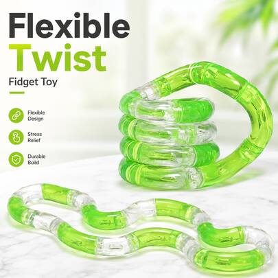 1pc Transparent Flexible Twistable Stress Relief Toy, Flexible Hand Tool For Finger Comfort And Focus, Portable Desktop Soothing Ornament, Exquisite Gift For Holidays, Parties And Daily Adult Relaxation