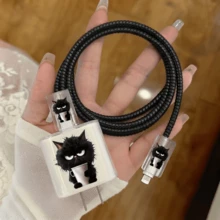 4pcs/Set Casing Pelindung Charger & Kabel TPU Baru dengan Motif Anjing & Pita Biru, Pelindung Kabel Pengisian Daya 18/20W Tahan Lama, Pengatur Kabel Anti-Patah, Cocok untuk Aksesoris Charger 16/15/13/14, Hadiah Lucu untuk Teman - Beraneka warna - View 24