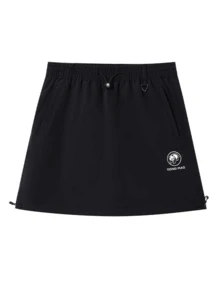 CAMEL CROWN Women's Quick Dry Anti-Exposure Skort, Casual High Waist Slim Fit Straight Mini Skirt For Petites - Phantom Black - View 3