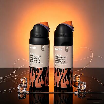 Owala 32oz/24oz Gelas Buah Botol Air Berinsulasi Stainless Steel yang Sangat Menarik, Gelas Air Portabel untuk Aktivitas Luar Ruangan, Botol Air Berinsulasi Stainless Steel, Botol Air Olahraga Portabel dengan Sedotan, Cocok untuk Olahraga, Perjalanan, dan Aktivitas Olahraga Sekolah. Penyegelan yang Baik, Portabel, Desain Tutup Flip, Sempurna untuk Minuman Dingin dan Panas, Kopi, dan Minuman Beku.