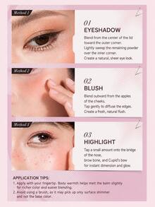 ROCK SWEET Solid Color Multi-Purpose Eyeshadow, Long-Lasting Film-Forming, Natural Color Payoff, Glossy Finish - 03#Cool Fairy Purple - View 4