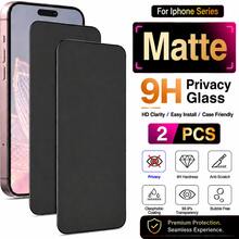 2PCS Matte Privacy Tempered Glass Screen Protector For IPhone 17 Pro Max/16 Pro Max/16 Plus/15 Pro/15 Pro Max/14/13/12/11 Series, 9H Frosted Anti-Spy Glass Shield, Full Screen Privacy Protection Film, Soft Matte Anti-Glare Surface, HD Clear Display, Fingerprint Resistant Coating, Scratch Resistant Layer, Smooth Touch Response, Slim Case Friendly Design - Black - View 19