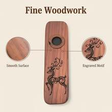Solid Wood Kazoo, Professional Performance Instrument, Comes With Diaphragm And Lanyard, Performance Grade Mouth Instrument, Convenient And Durable, Suitable For Playing Instruments, Gatherings, Camping Performances, Wind Instrument Accessories, Music Room Supplies, Outdoor Stage Performances And Parties - Multicolor - View 10