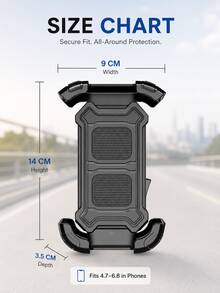 Motorcycle Phone Holder, 4-Claw Auto-Lock Anti-Shake 360° Rotation, Bicycle Phone Clip, Electric Scooter Clip, Supports GPS Navigation Delivery Riding, Practical Motorcycle Accessory, Can Be Installed On Handlebar And Rearview Mirror - A - View 10