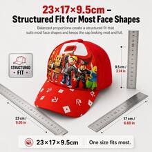 Roblox 1pc Adjustable UV Protection Baseball Cap, Gaming Style Sun Hat, Unisex, Outdoor Sports, Beach, Party Supplies, Gothic Style, Travel, Cosplay, Streetwear, Gamer Gift, Room Decor, Home Decor - Roblo Boy Hat B - View 4