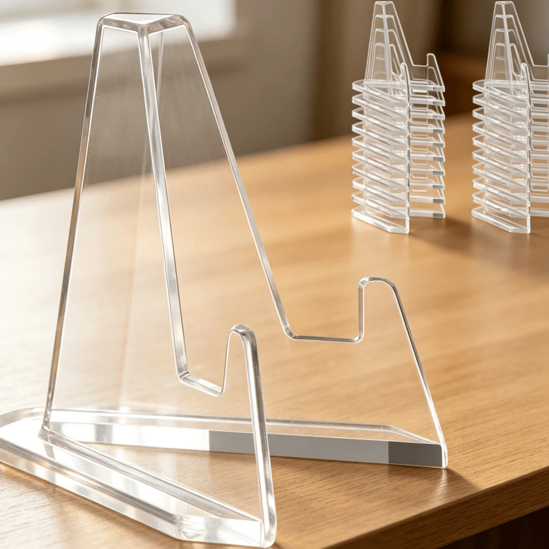 50pcs/25pcs/10pcs Multi-Purpose Transparent Display Stand, Thick Solid Backboard Triangular Stable Structure, Compact Size For Easy Placement, Suitable For Displaying Coins, Commemorative Coins, Trading Cards, Sports Cards And Other Cards - Multicolor - View 1