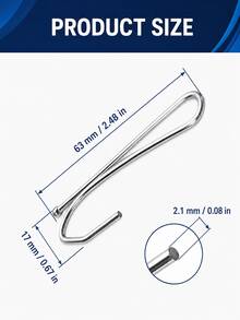 50pcs Stainless Steel Pleated Curtain Hooks, Deep Metal Claw Curtain Pins, Suitable For Windows And Shower Doors, Easy To Install - 50 Pieces - View 6